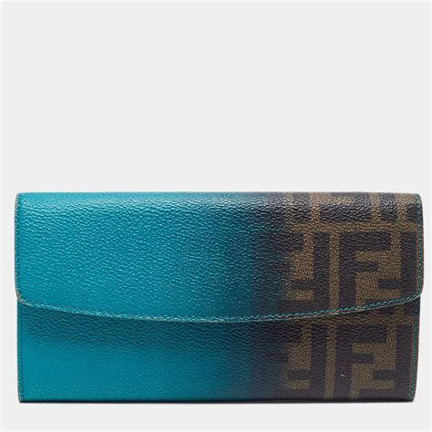 fendi ombre zucca continental wallet|fendi wallet quality.